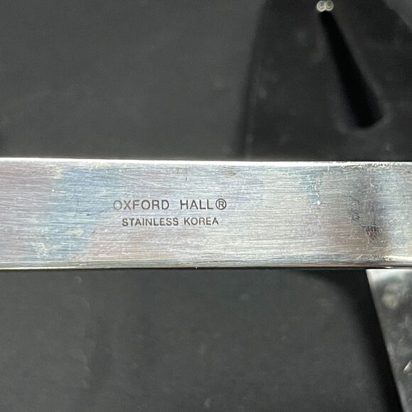 Oxford Hall San Remo Serving Set of 4 Soup Spoon Serving Fork Pie - Picture 6 of 6